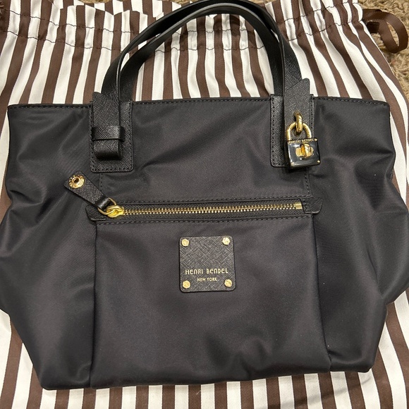 HENRI BENDEL Jetsetter Nylon Shopper Tote Black - Picture 1 of 7